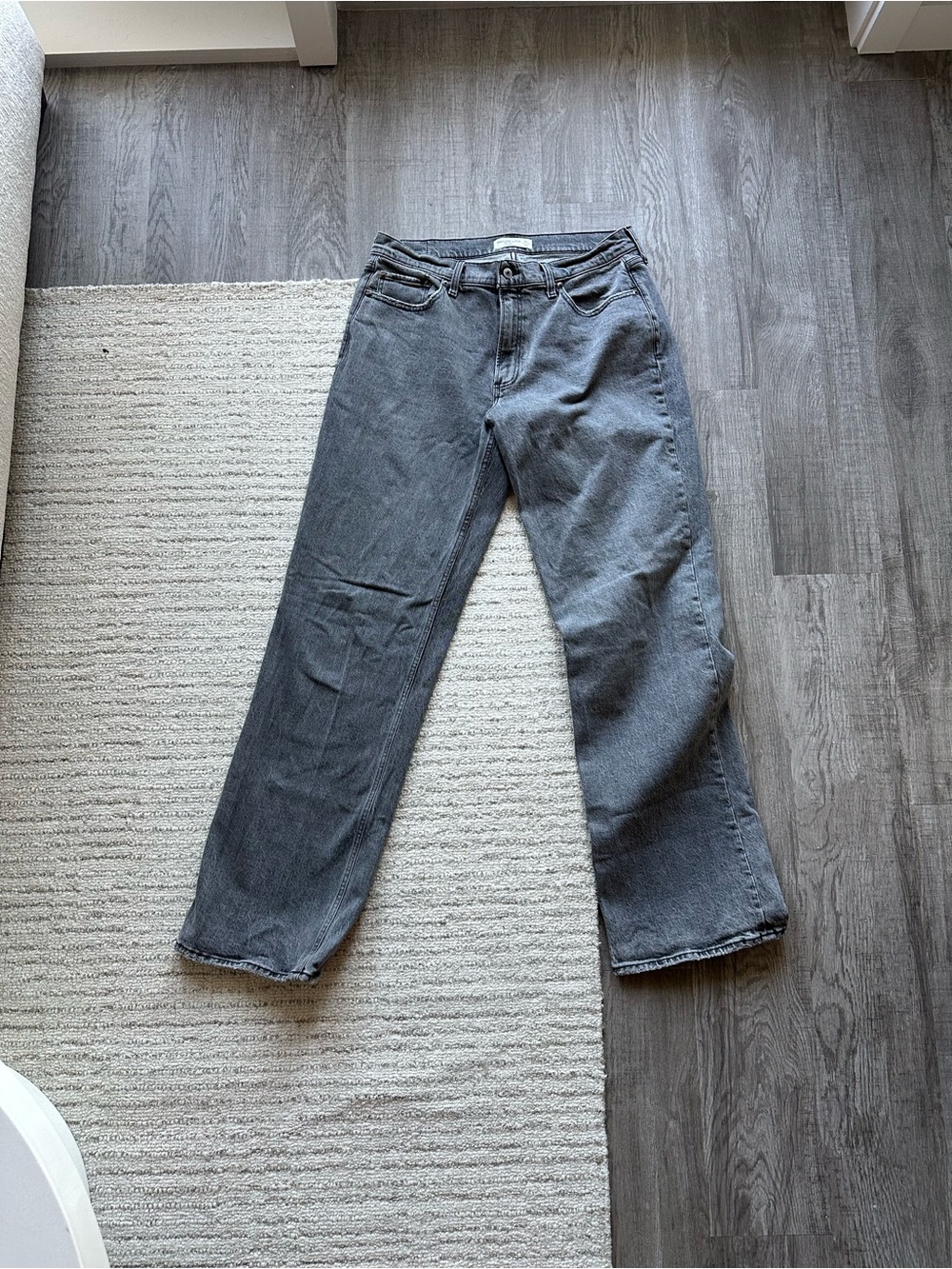 Abercrombie & Fitch Women's Low Rise Jeans — Charcoal Gray - Picture 2 of 5
